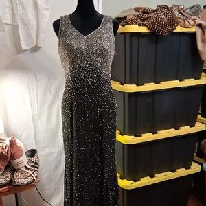 Vintage Tootsies Beaded Silk Dress Size Large